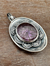 Load image into Gallery viewer, Double sided Jewel owl with cacoxenite