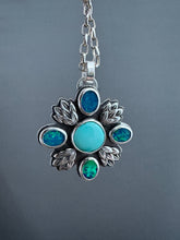 Load image into Gallery viewer, Coober Pedy opal and turquoise medalian