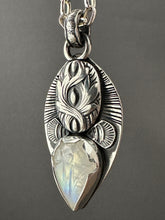 Load image into Gallery viewer, Carved moonstone medallion