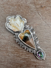 Load image into Gallery viewer, Plume Agate and Morrisonite Sacred Heart