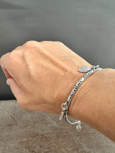 Load image into Gallery viewer, Sterling silver patterned Jingle bangle