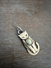 Load image into Gallery viewer, Bronze Kitty pet with Opal