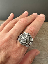 Load image into Gallery viewer, Medium Size 9.25 sacred heart shield ring