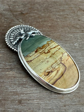 Load image into Gallery viewer, Flying bird with Picture Jasper Pendant