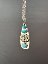Load image into Gallery viewer, Bronze Hippocampus with turquoise