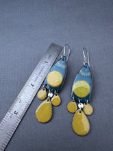 Load image into Gallery viewer, Yellow dot Enamel Earrings
