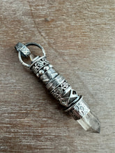 Load image into Gallery viewer, Quartz Crystal and Vintage Swarovski Medallion