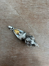 Load image into Gallery viewer, Vintage crystal dragon egg and torch medallion