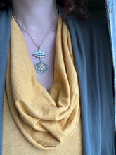 Load image into Gallery viewer, Candy Cane Snowflake Pendant