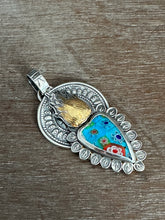 Load image into Gallery viewer, Millefiori Sacred Heart pendant