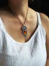 Load image into Gallery viewer, Roserita and Aventurine sacred heart pendant