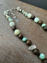 Load image into Gallery viewer, Handmade Bronze Bell on Hand Knotted Silk Beaded (short necklace)