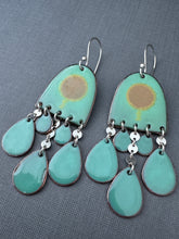 Load image into Gallery viewer, Orange Dot Enamel Earrings