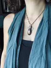 Load image into Gallery viewer, Amphora Pendant with etched hand drawing 3