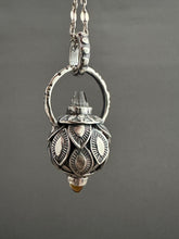Load image into Gallery viewer, Vintage crystal and Citrine dragon egg medallion