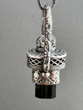 Load image into Gallery viewer, Tourmaline Crystal and Vintage Swarovski Medallion
