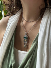 Load image into Gallery viewer, Golden Wandering Deer with handmade bell and Flourite