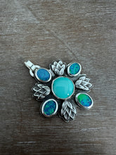 Load image into Gallery viewer, Coober Pedy opal and turquoise medalian