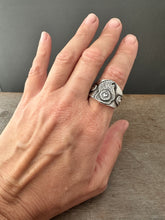 Load image into Gallery viewer, Medium Size 9.25 sacred heart shield ring