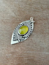 Load image into Gallery viewer, Fern and Vesuvianite pendant