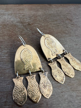 Load image into Gallery viewer, Brass Fish Earrings