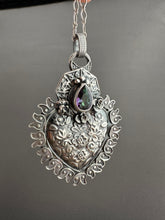 Load image into Gallery viewer, Mystic topaz Sacred Heart pendant