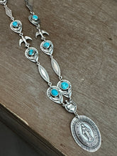 Load image into Gallery viewer, Miraculous Medal and Turquoise necklace