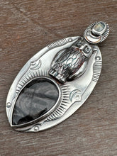 Load image into Gallery viewer, Hypersthene Owl Pendant