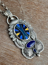 Load image into Gallery viewer, Cloisonné and Lapis Medallion