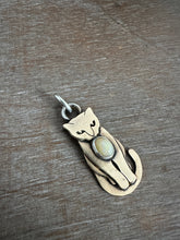 Load image into Gallery viewer, Bronze Kitty pet with Opal