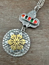 Load image into Gallery viewer, Candy Cane Snowflake Pendant