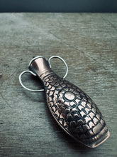 Load image into Gallery viewer, Amphora Pendant with etched hand drawing 2