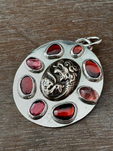 Load image into Gallery viewer, Bronze Water dragon with garnets and tourmaline