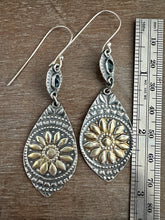 Load image into Gallery viewer, Blue topaz keum boo earrings