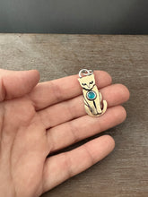 Load image into Gallery viewer, Bronze Kitty Pet with Blue Apatite