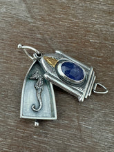 Load image into Gallery viewer, Tanzanite Locket with a Hidden Seahorse