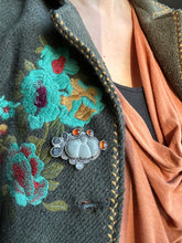 Load image into Gallery viewer, Fairy stone Pendant/Brooch with trilobites and garnets