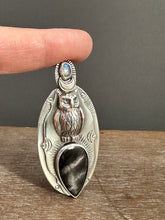 Load image into Gallery viewer, Hypersthene Owl Pendant