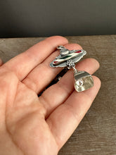 Load image into Gallery viewer, Candy Cane and Silver Bell Pendant