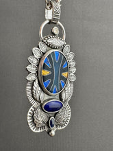 Load image into Gallery viewer, Cloisonné and Lapis Medallion