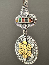 Load image into Gallery viewer, Candy Cane Snowflake Pendant
