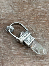 Load image into Gallery viewer, Quartz Crystal and Vintage Swarovski Medallion