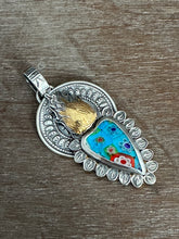 Load image into Gallery viewer, Millefiori Sacred Heart pendant