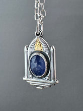 Load image into Gallery viewer, Tanzanite Locket with a Hidden Seahorse