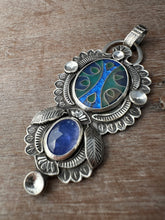 Load image into Gallery viewer, Cloisonné glass enamel with tanzanite