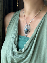 Load image into Gallery viewer, Labradorite Sacred Heart pendant