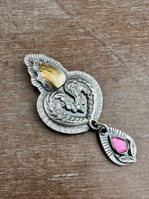 Load image into Gallery viewer, Garnet Sacred Heart pendant