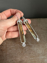 Load image into Gallery viewer, Bird and Brazilian Polychrome Jasper Earrings