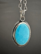 Load image into Gallery viewer, Textured Oval Enameled pendant