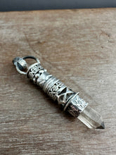 Load image into Gallery viewer, Quartz Crystal and Vintage Swarovski Medallion